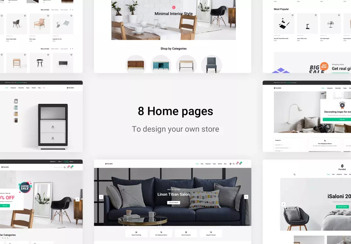 Furnikit-Furniture eCommerce Sketch Template