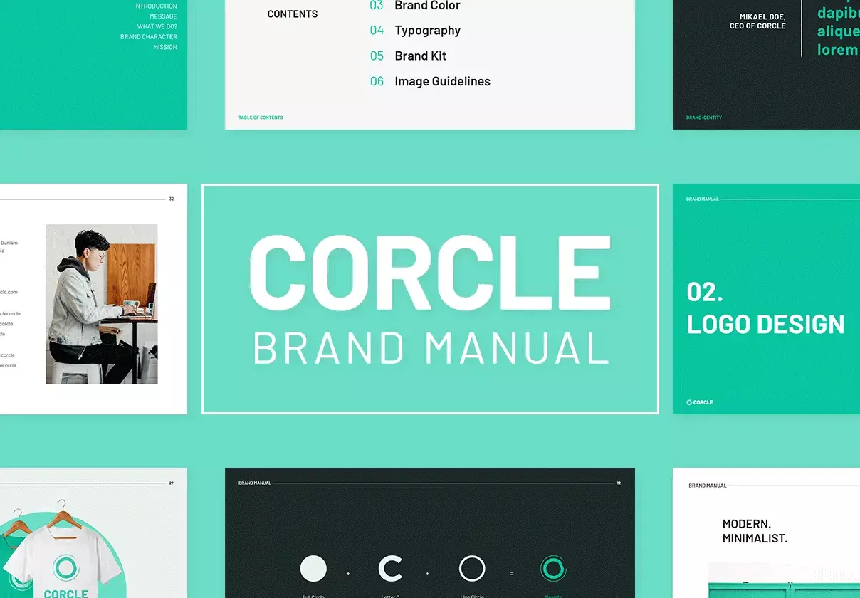 Corcle - Brand Manual Template