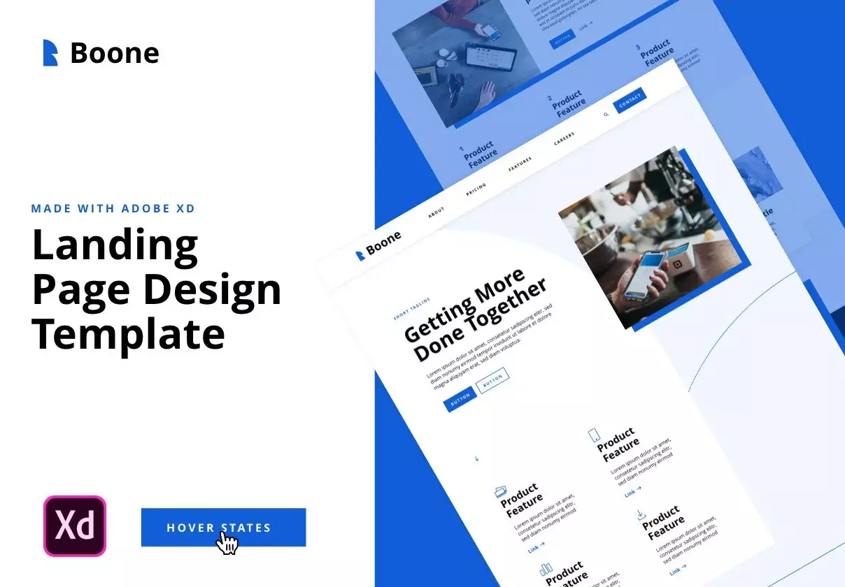 Boone – XD Landing Page Template