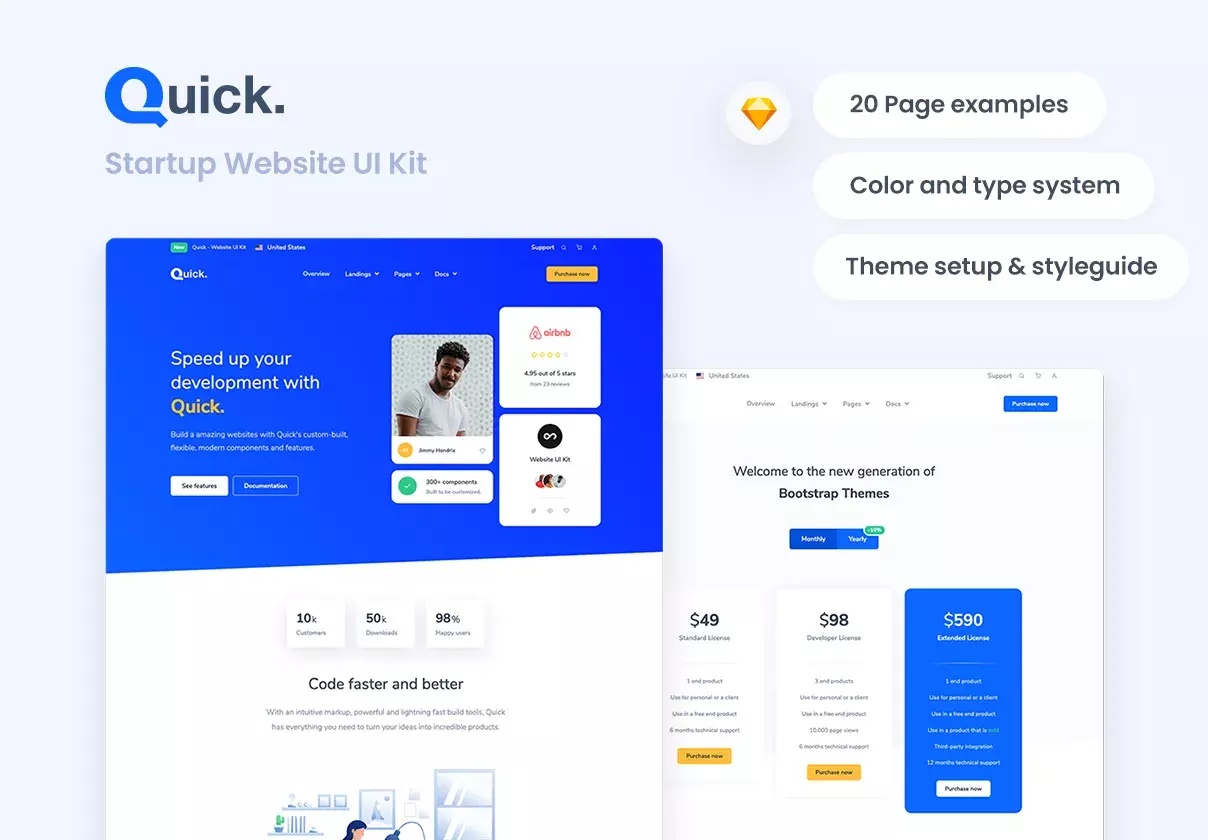 Quick - Website UI Kit