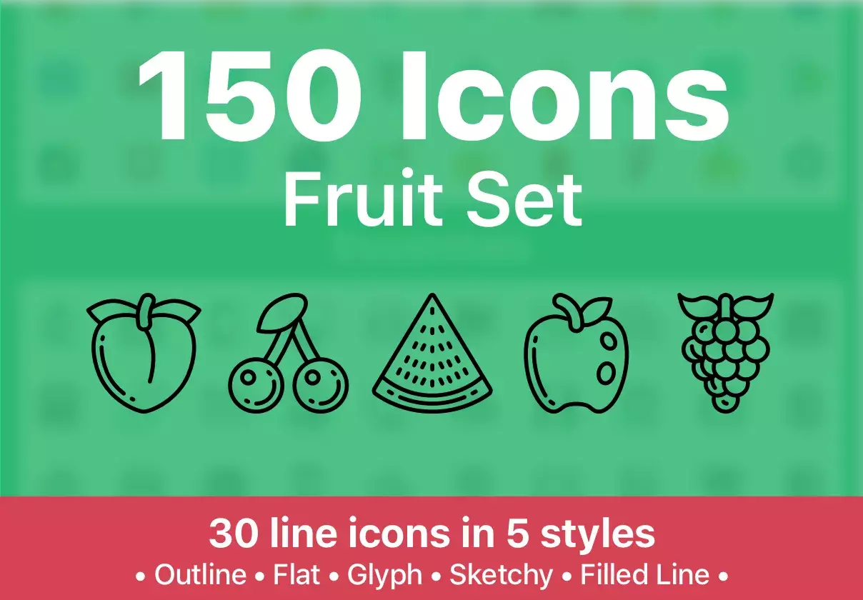 150 Fruit Icons