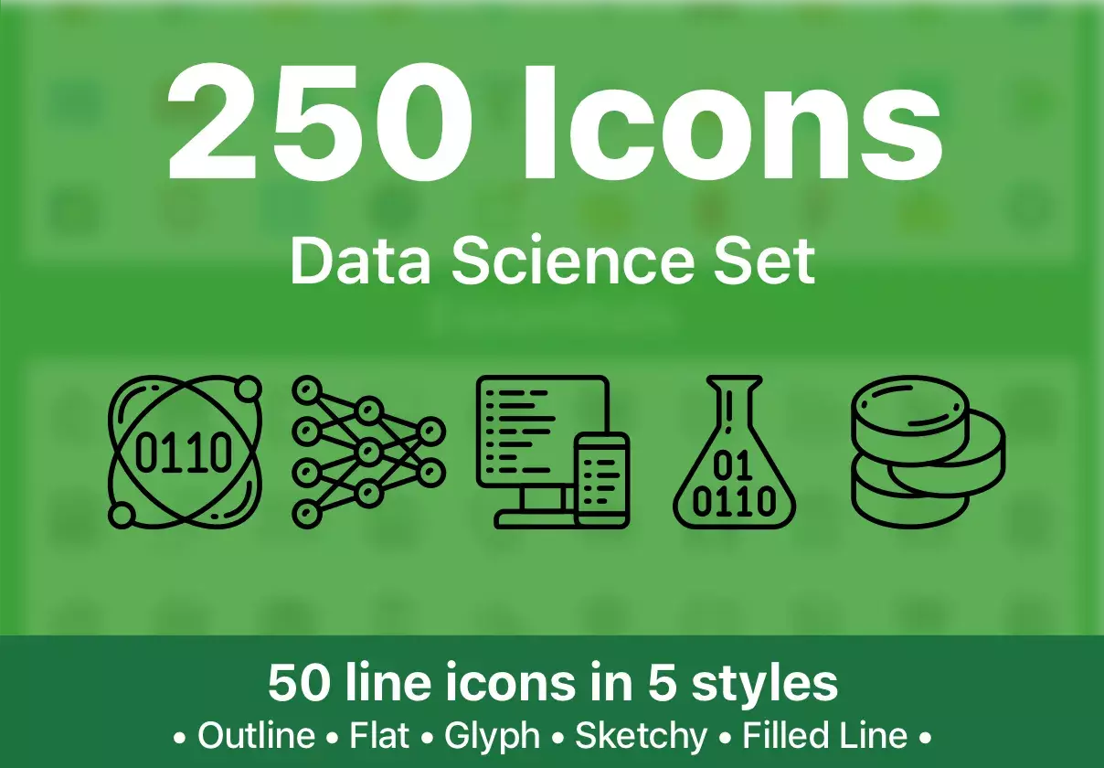 250 Data Science Icons