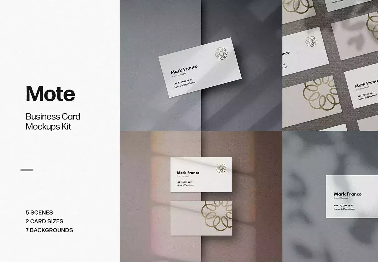 Mote Business Card Mockups