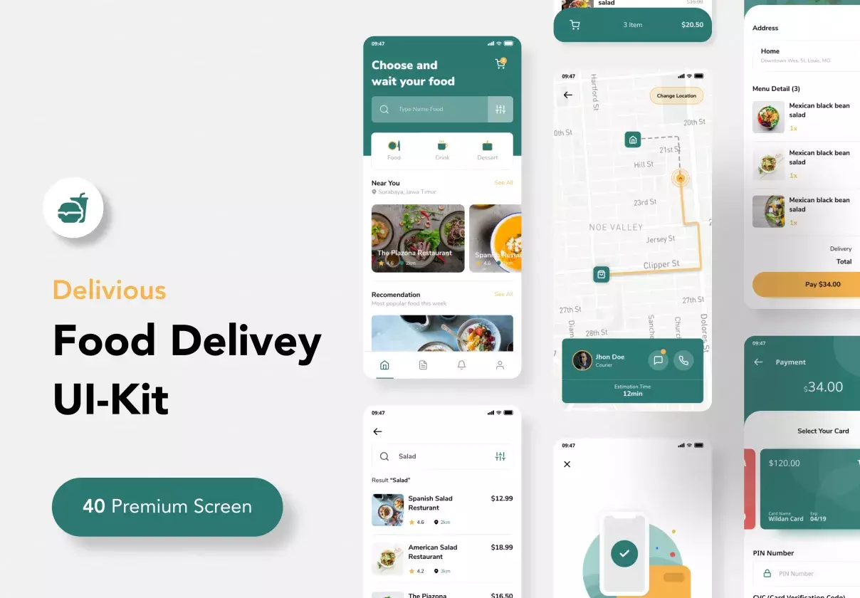 Delivious - Food Delivery UI-KIT