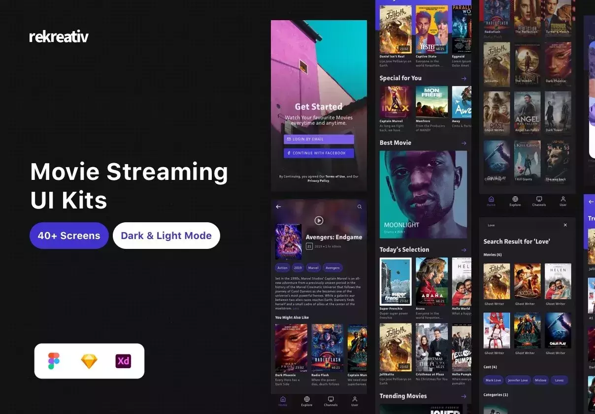 Nons - Movie Streaming App UI Kits