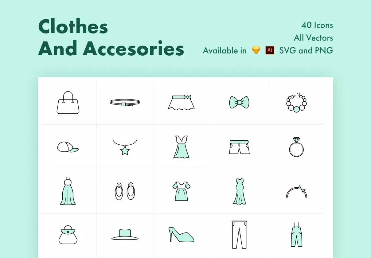 Clothes & Accessories Icons