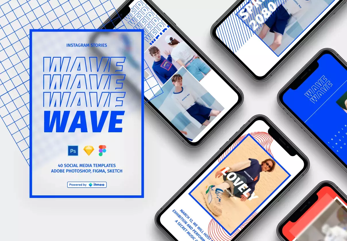 Wave Pack Instagram Story Templates