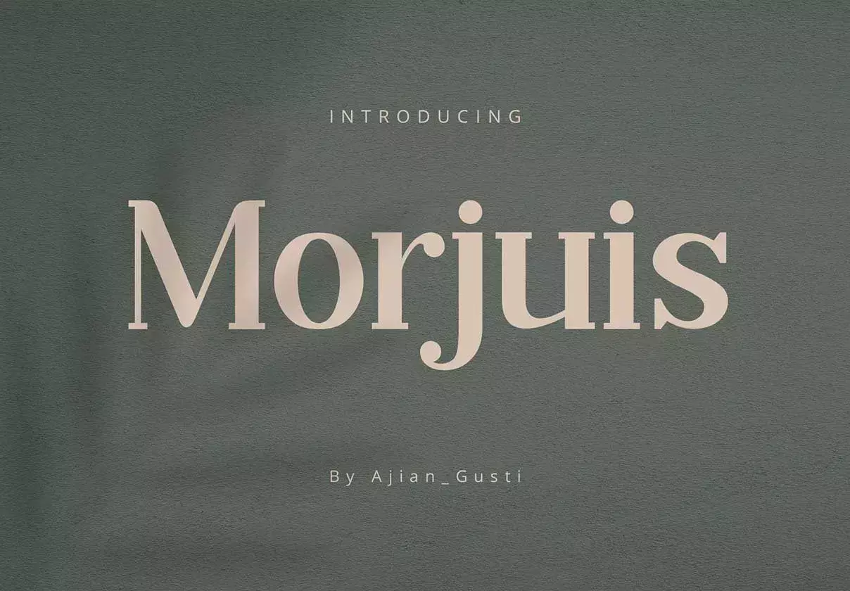 Morjuis - Serift Font Typeface