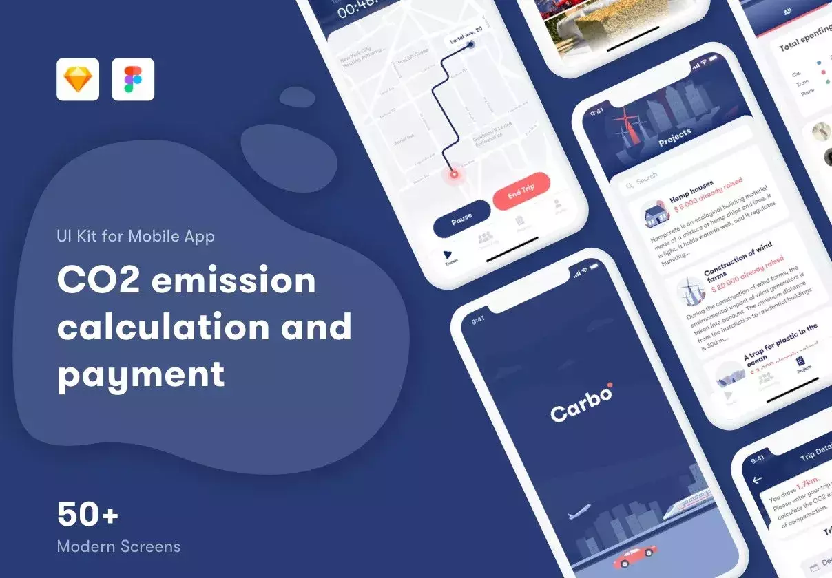 CO2 Emissions App UI Kit