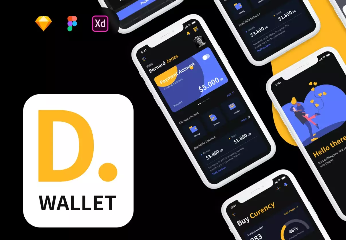 Deeper Wallet - Dark Kit