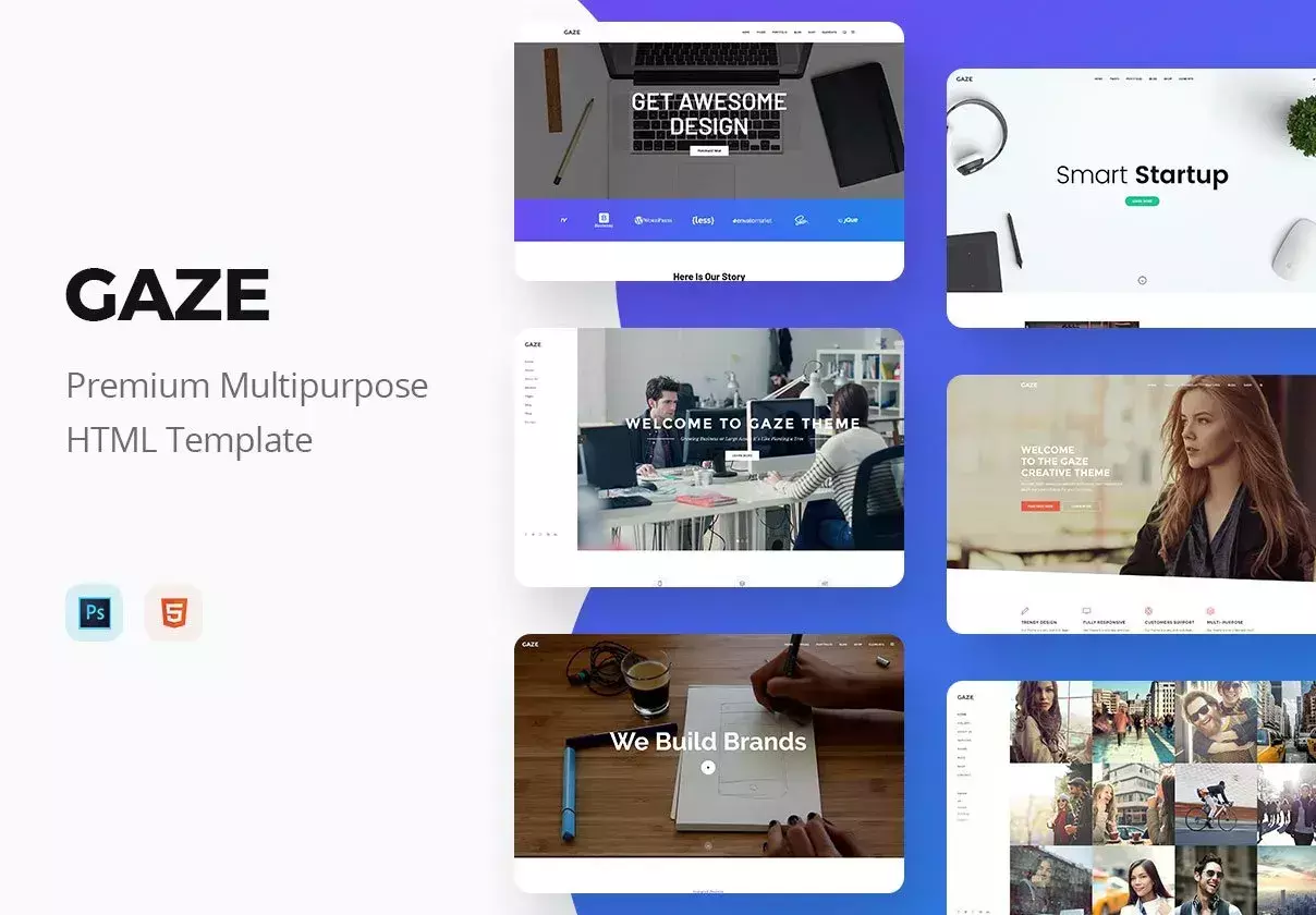 Gaze - Multi Concept HTML Template