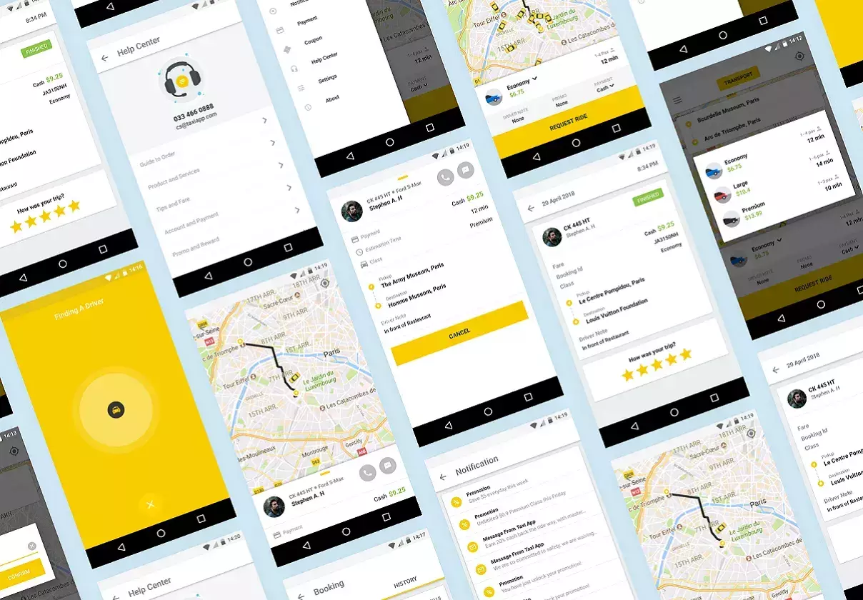 Taxi App - Android UI Template