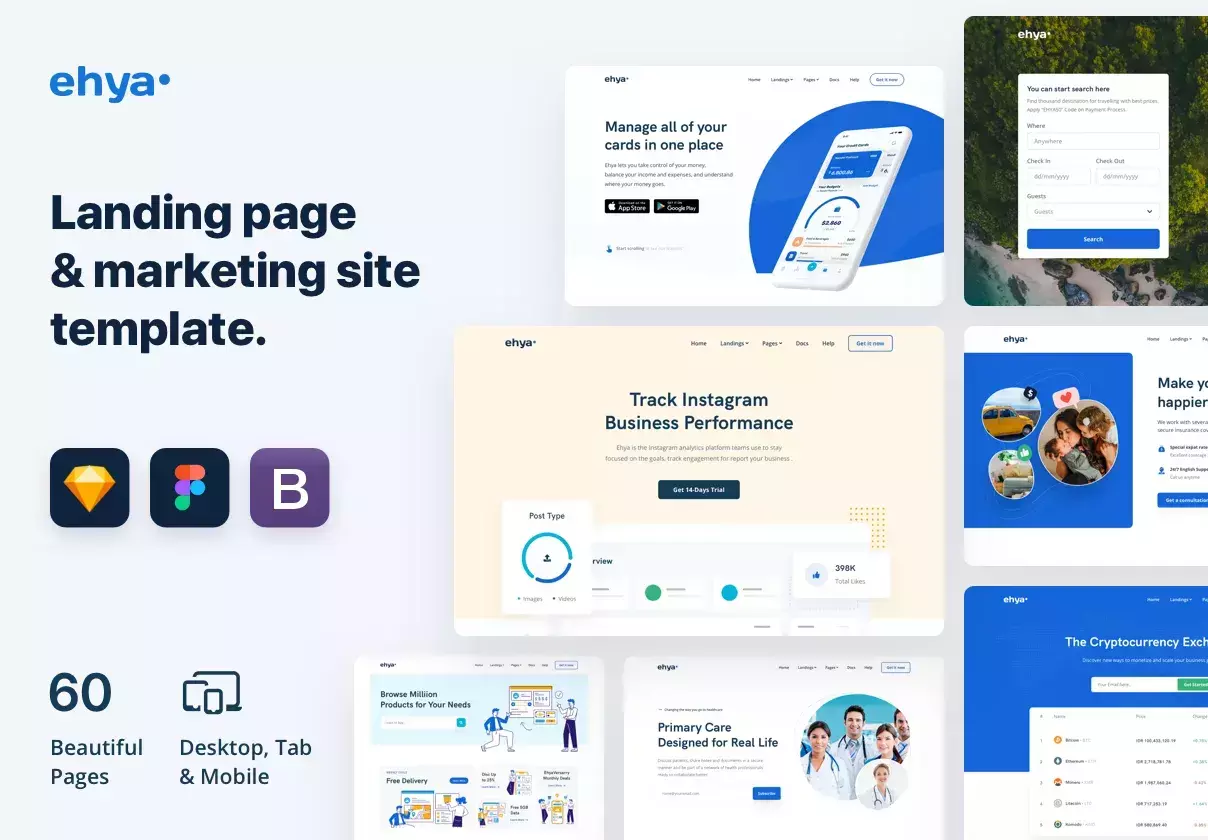 Beautiful landing page design template