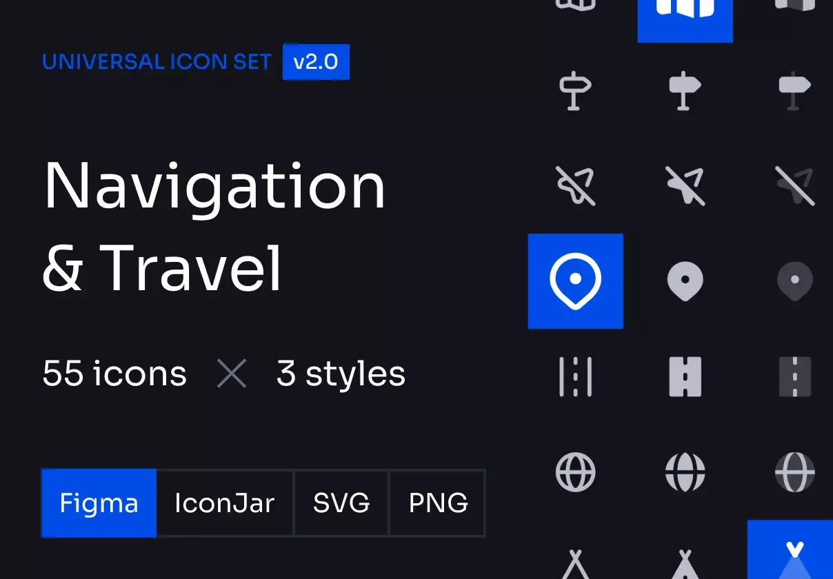 Navigation and Travel Icon Set