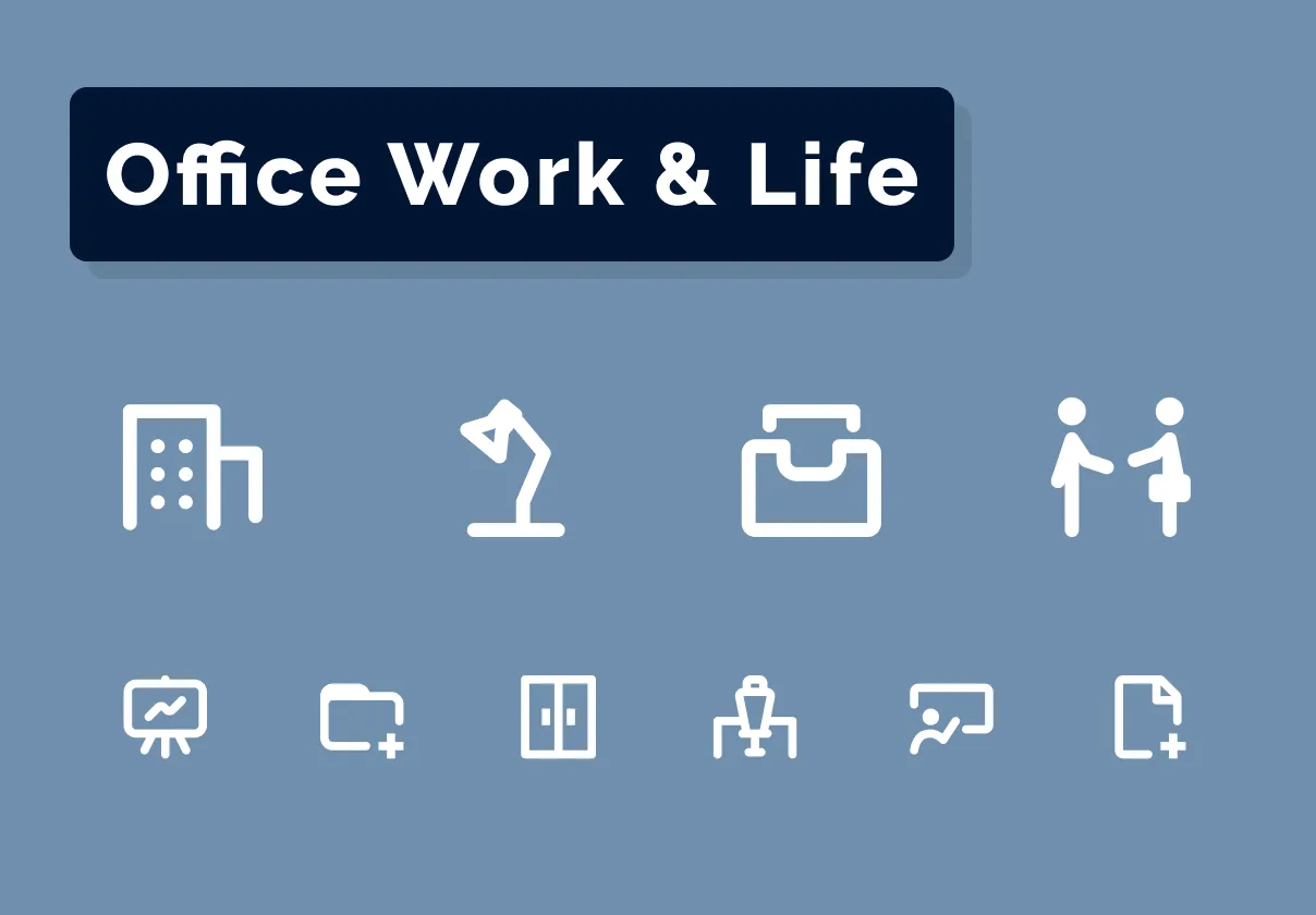 Office Work & Life Icons Set