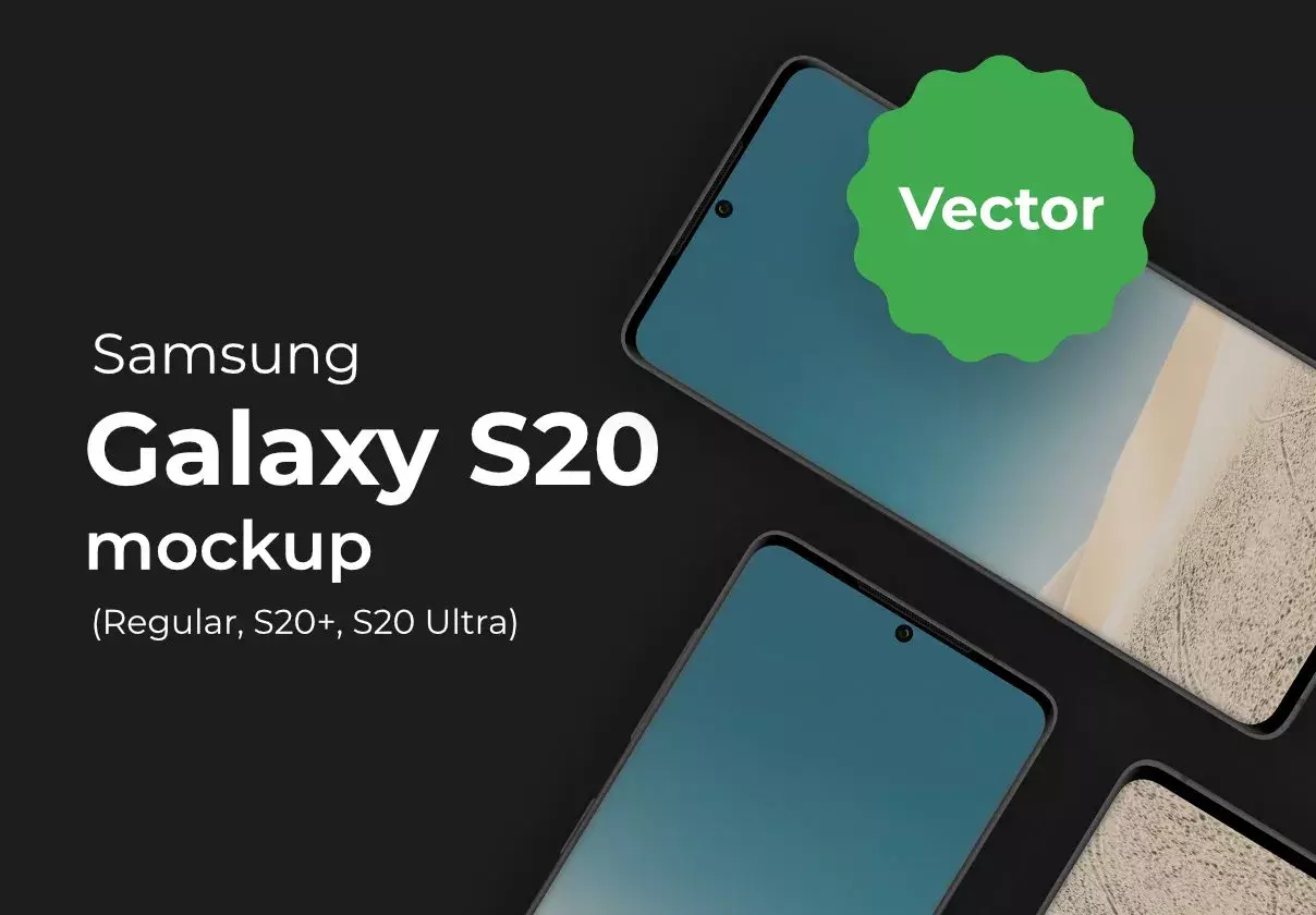 Galaxy S20/S20+/S20 Ultra minimal mockup