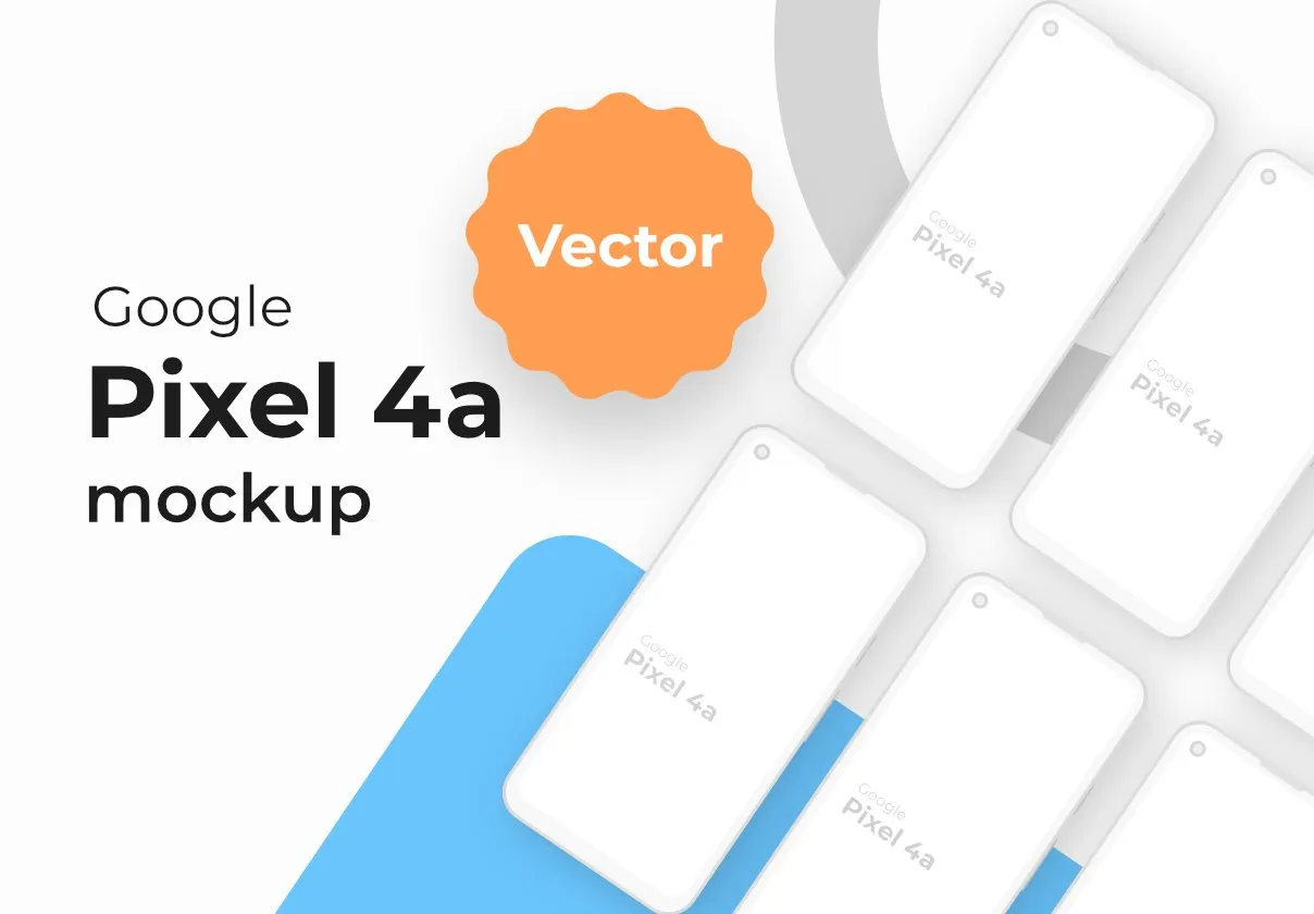 Google Pixel 4a minimal mockup