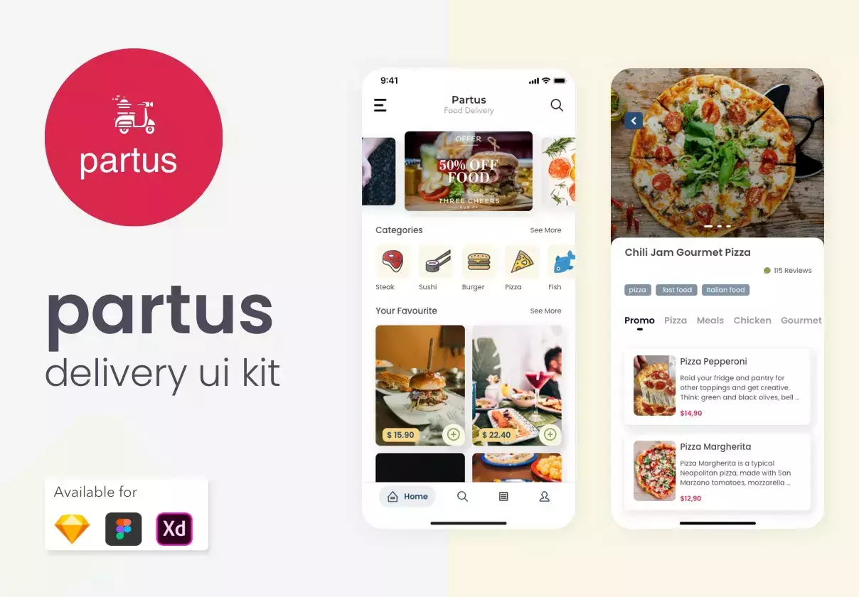 Partus Delivery UI Kit