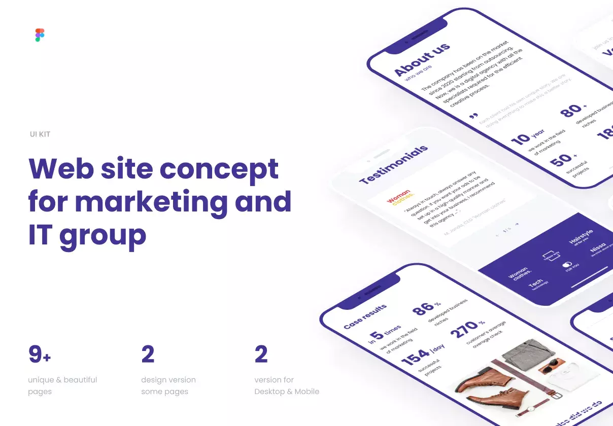 Web UI kit for Marketing or IT agency