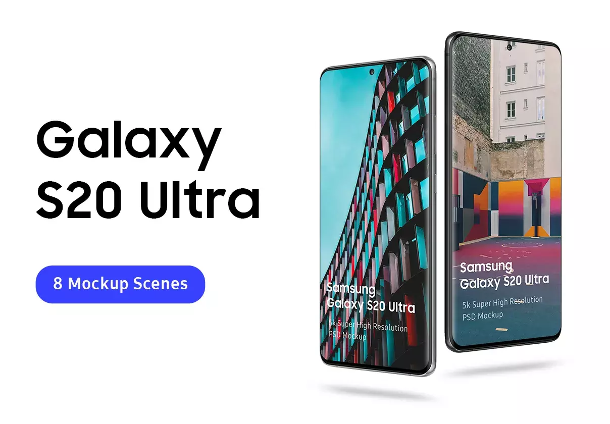 Realistic Samsung Galaxy S20 Series Mockup