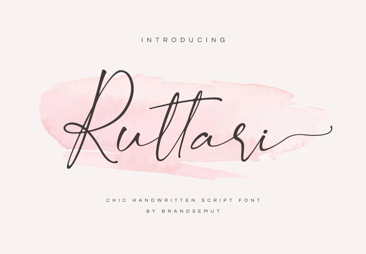 Ruttari // Chic Handwritten Font