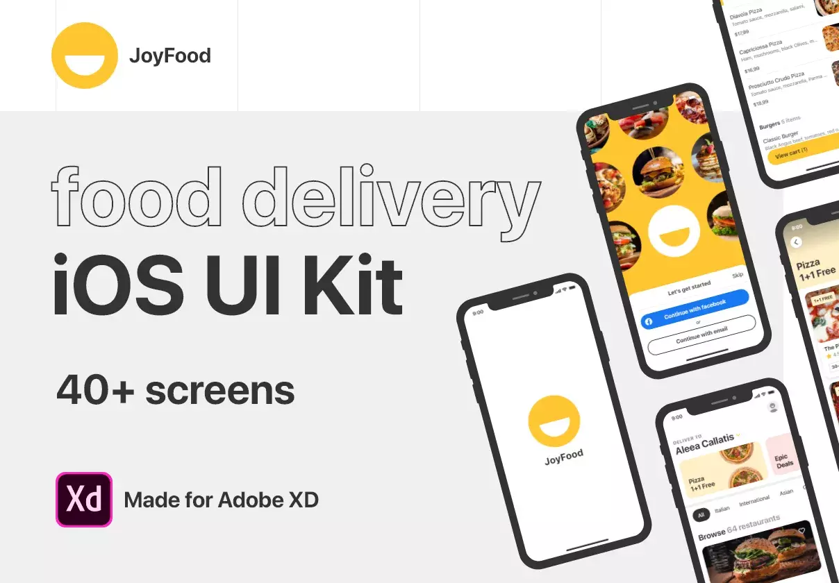 JoyFood — food delivery iOS UI Kit