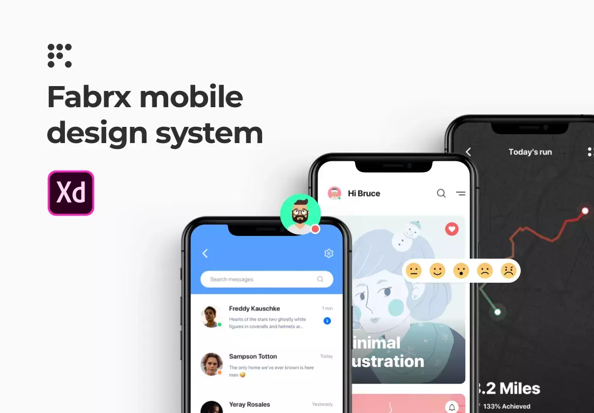 Fabrx Mobile Design System (For Adobe XD)