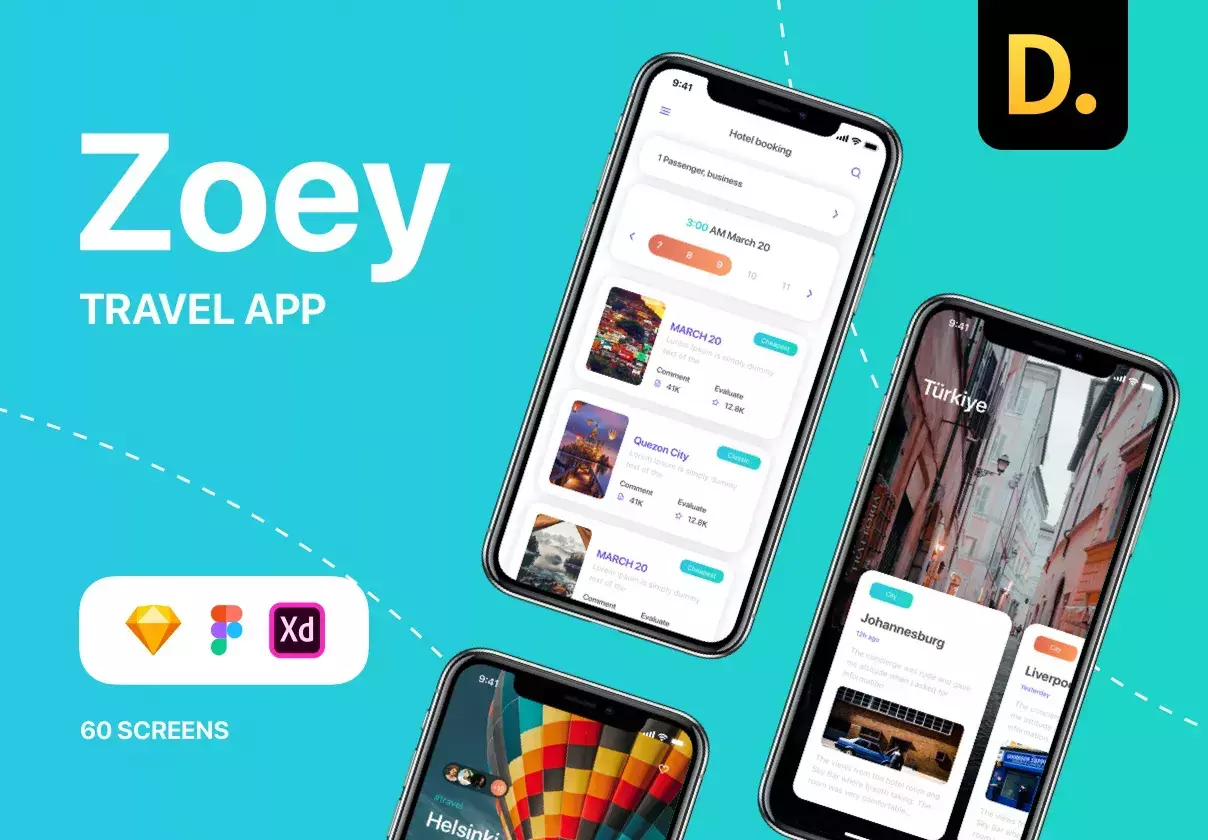 Zoey Trip - Travel App UI Kit