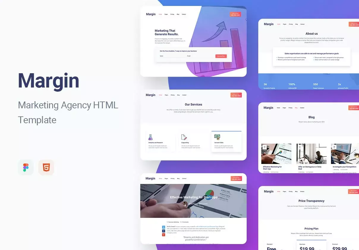 Margin - Marketing & SEO Digital Agency HTML Template