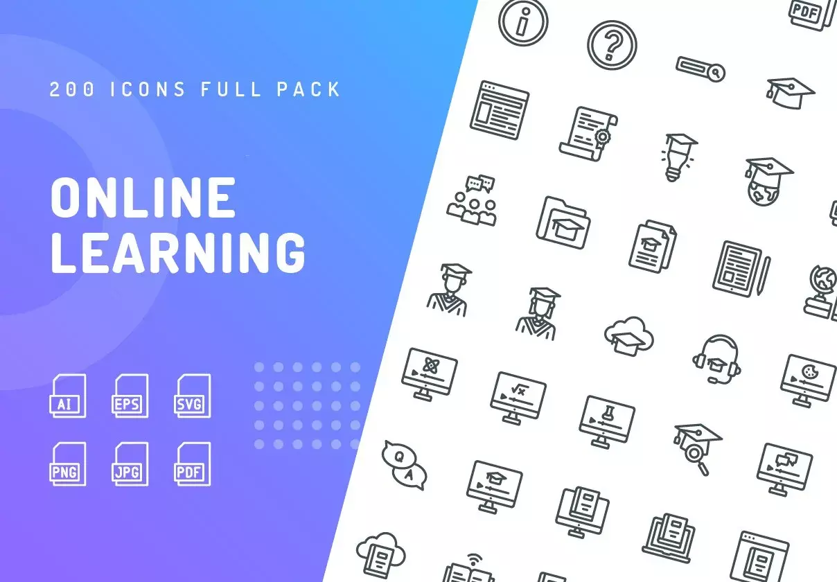 Online Learning Icons