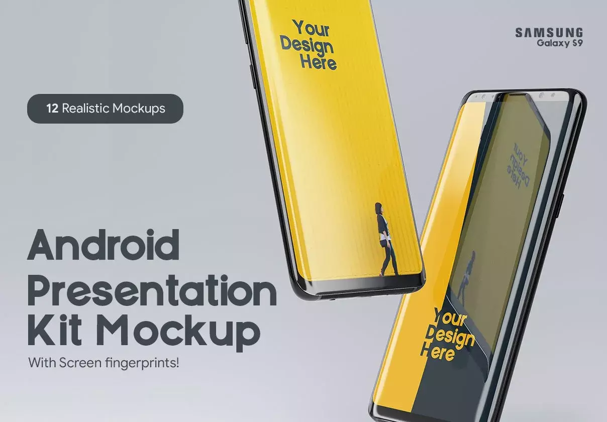 Samsung Galaxy S9 Presentation mockup Kit