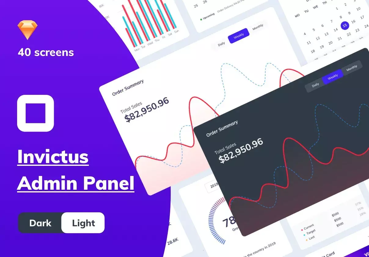 Invictus - Dashboard Admin Panel UI kit (Light and Dark)