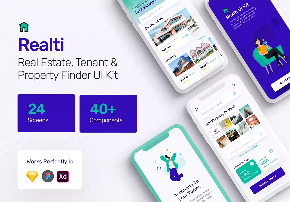 Realti - Real Estate, Property Finder and Tenants App Kit