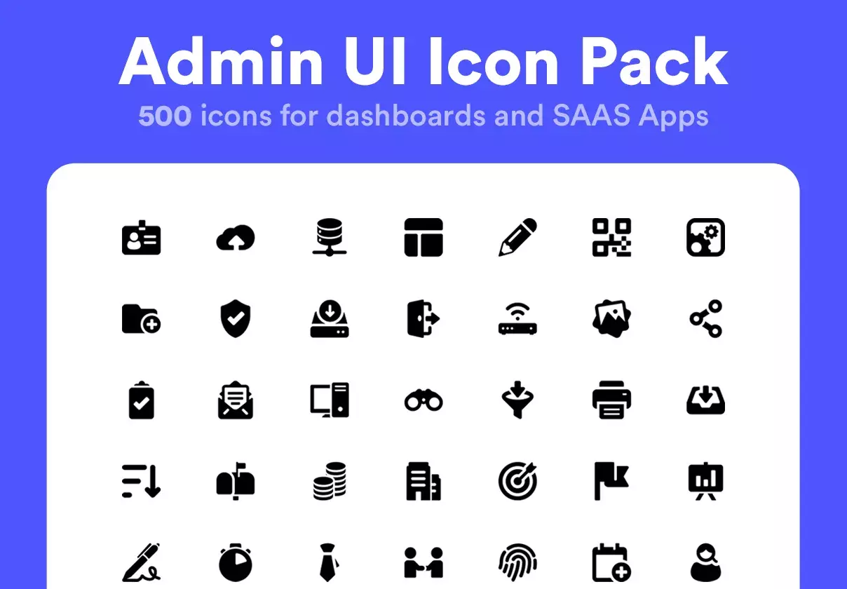 Icons designated for Admin pannels, dashboards and SAAS Apps