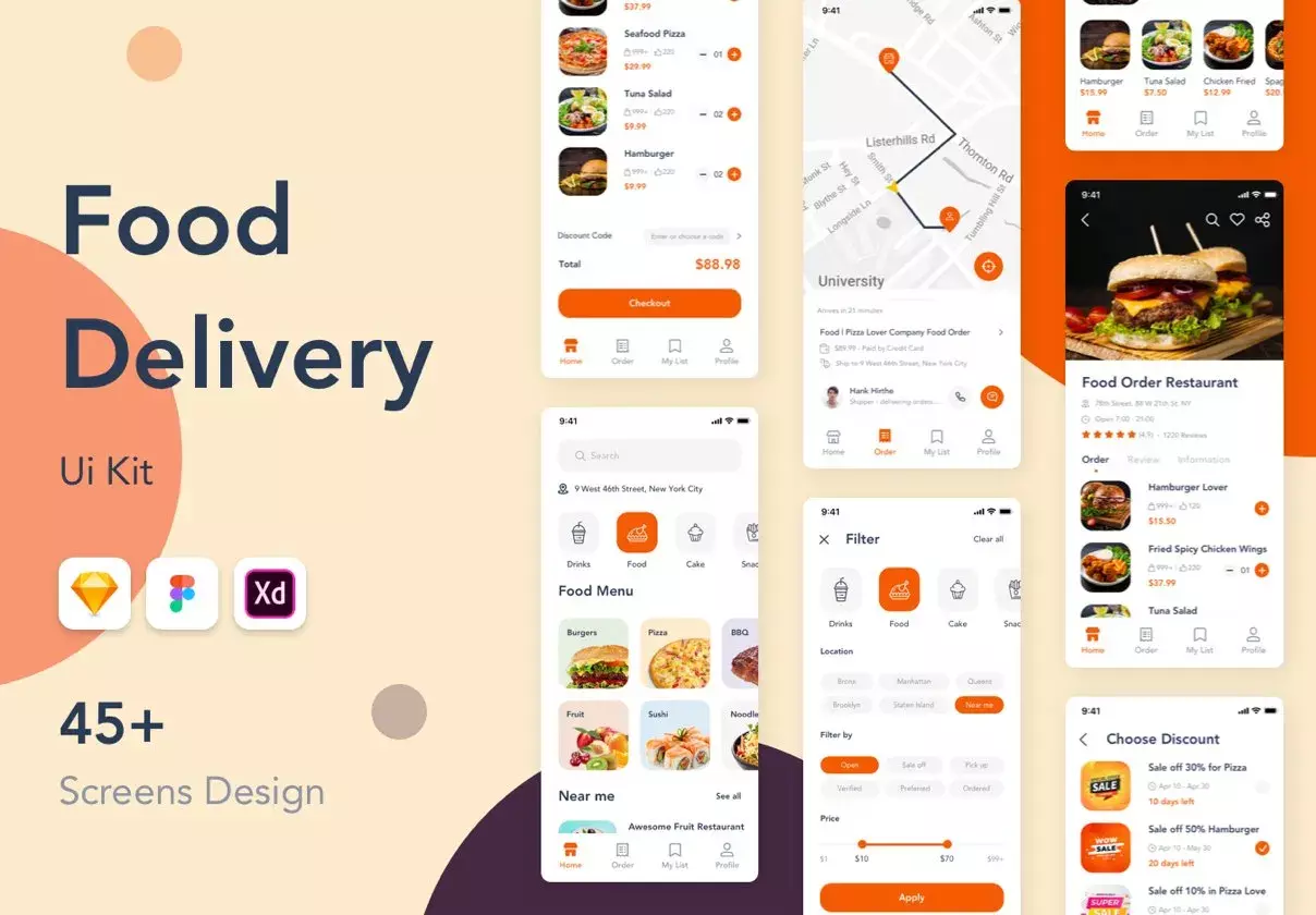 Food Delivery App Template Ui Kit