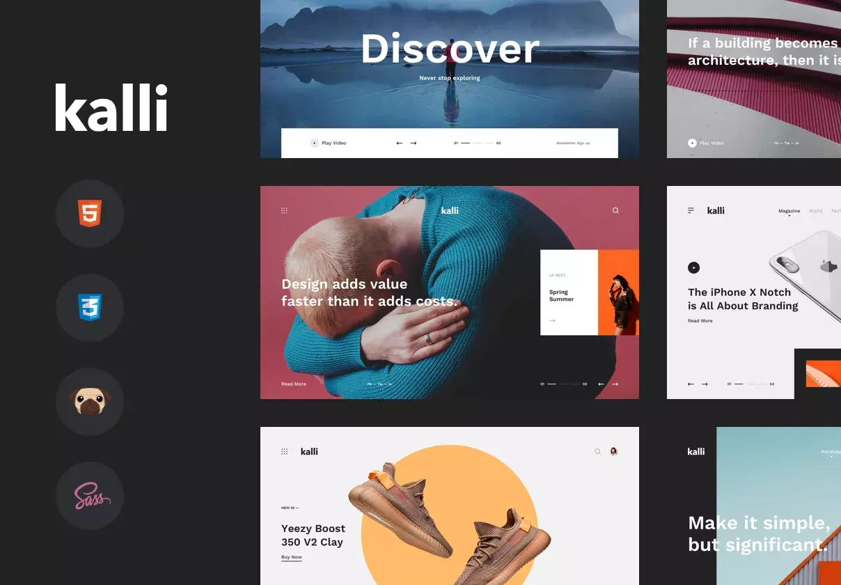 24 Time-saving responsive HTML templates for digital designers.