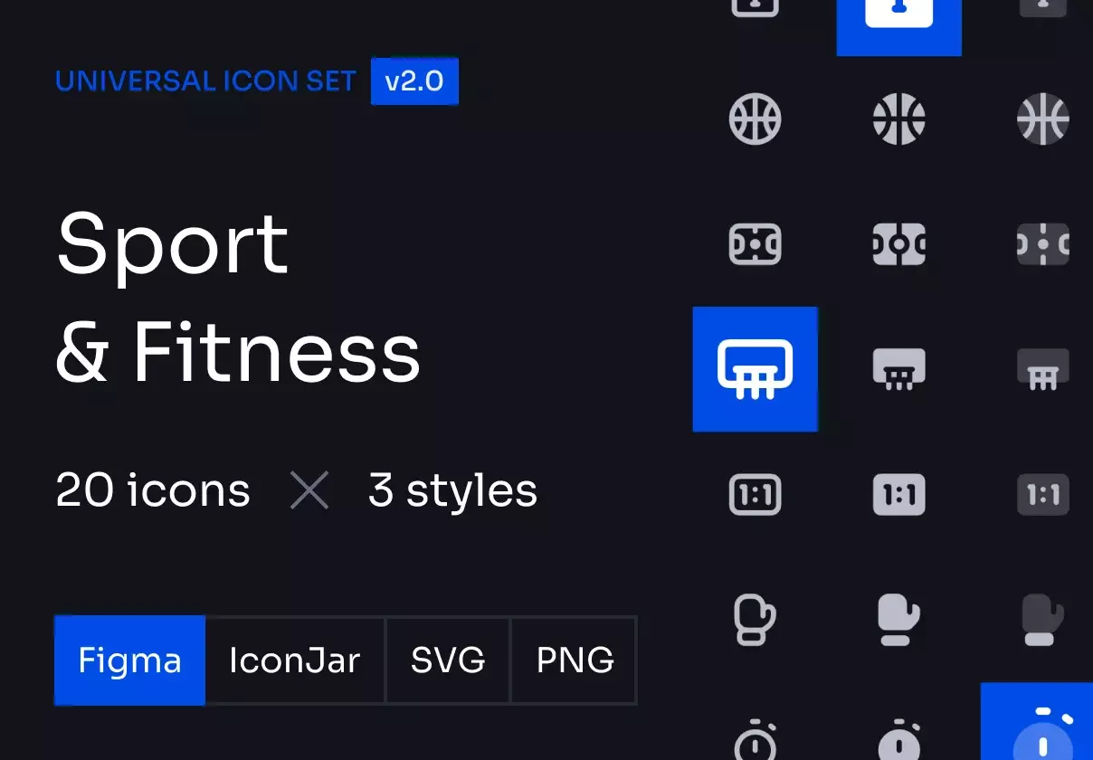 Sport and Fitness Icon Set