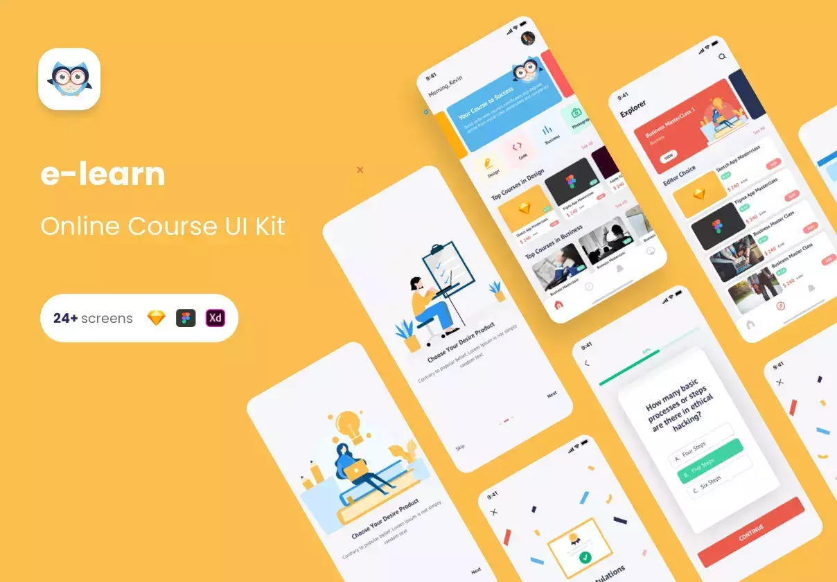 E-learn Online Course UI Kit