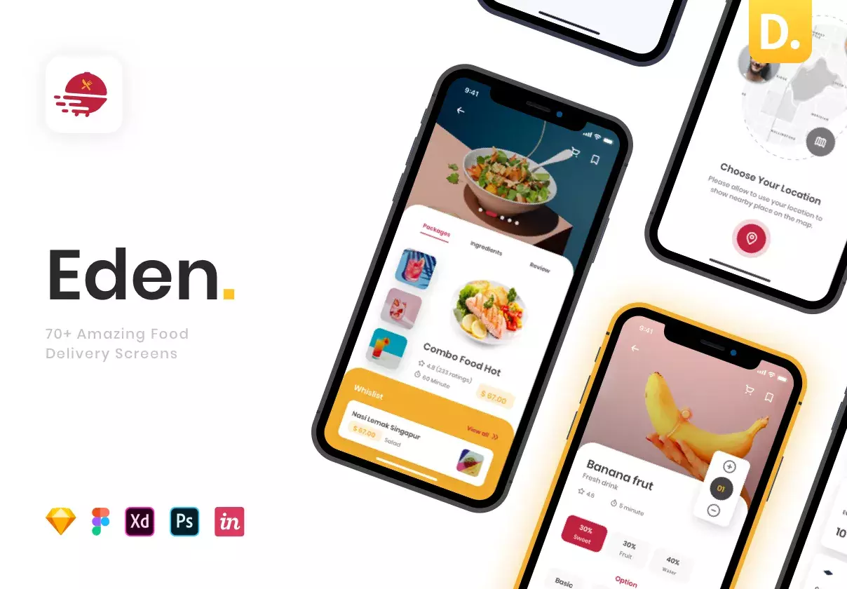 Eden - Food Delivery App UI Kit