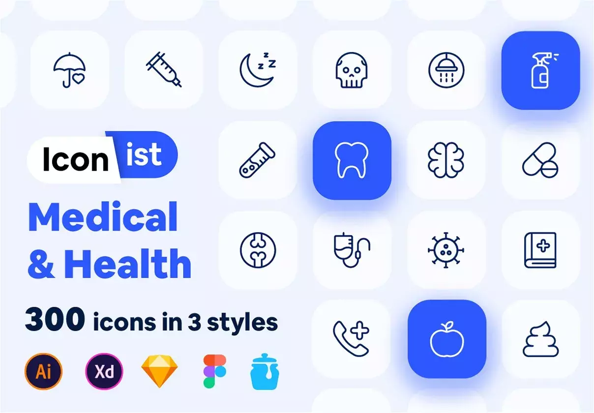 Iconist - 300 Medical and Health icons