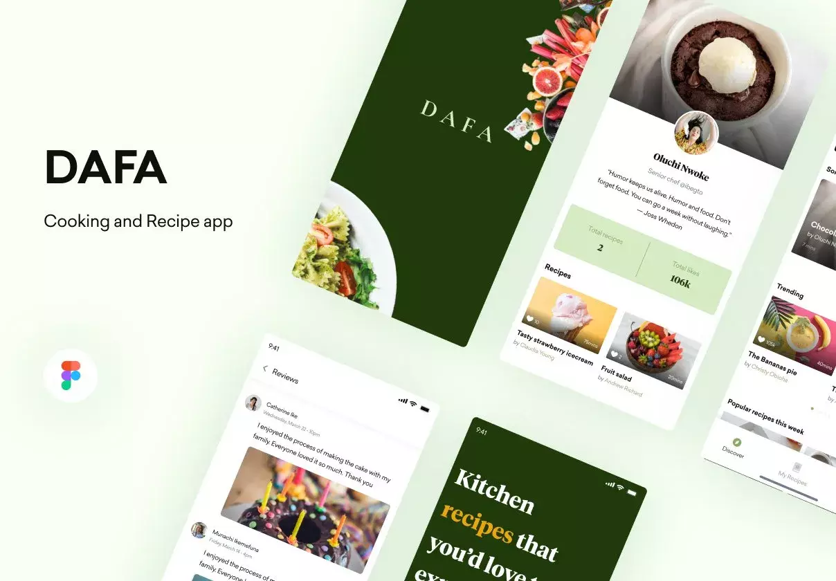 DAFA - Cooking and recipe UI Kit