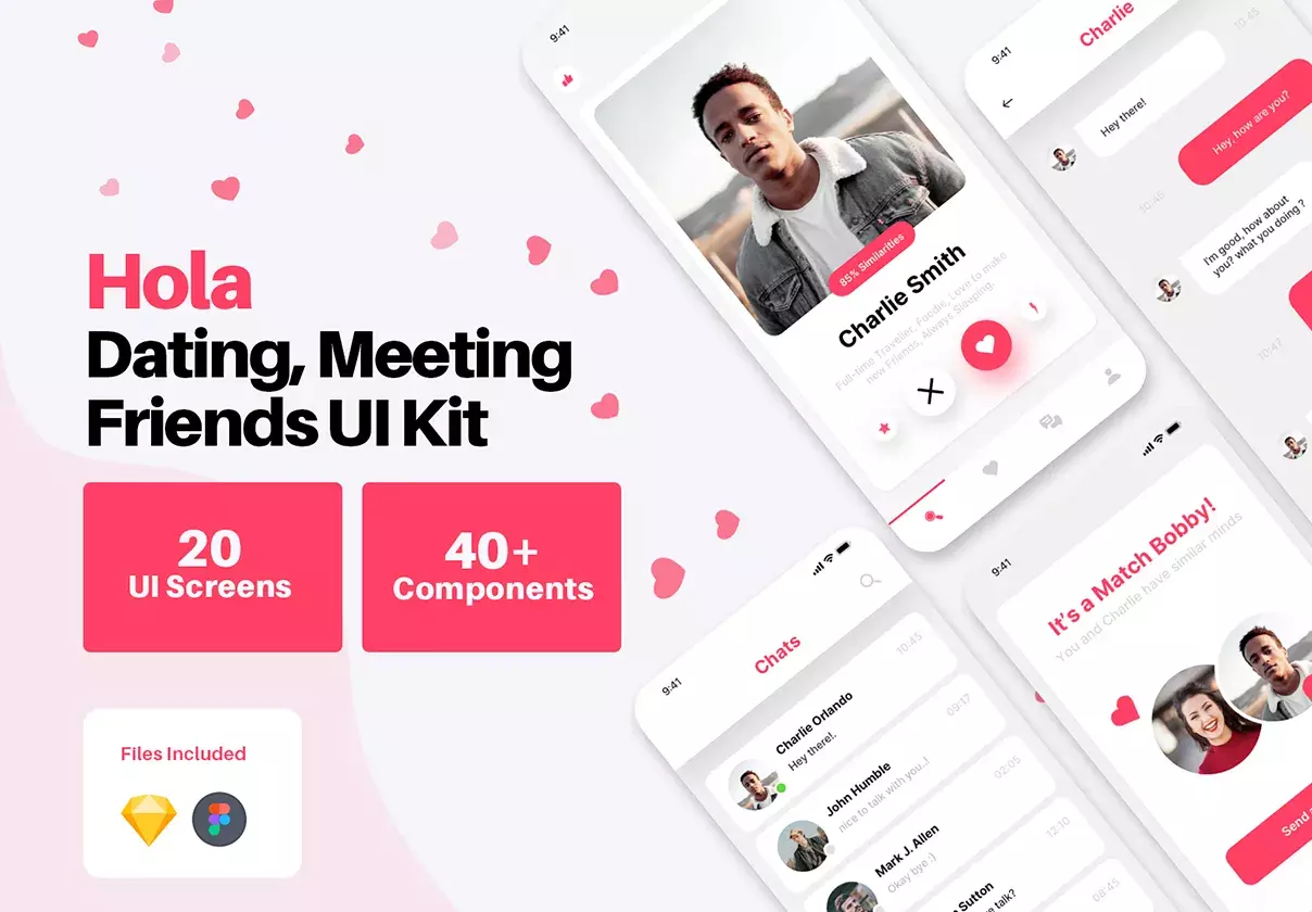 Hola - Dating, Relationship & Social Media App UI Kit