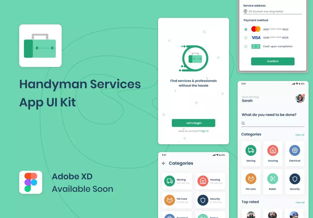 Handyman Services App UI Kit