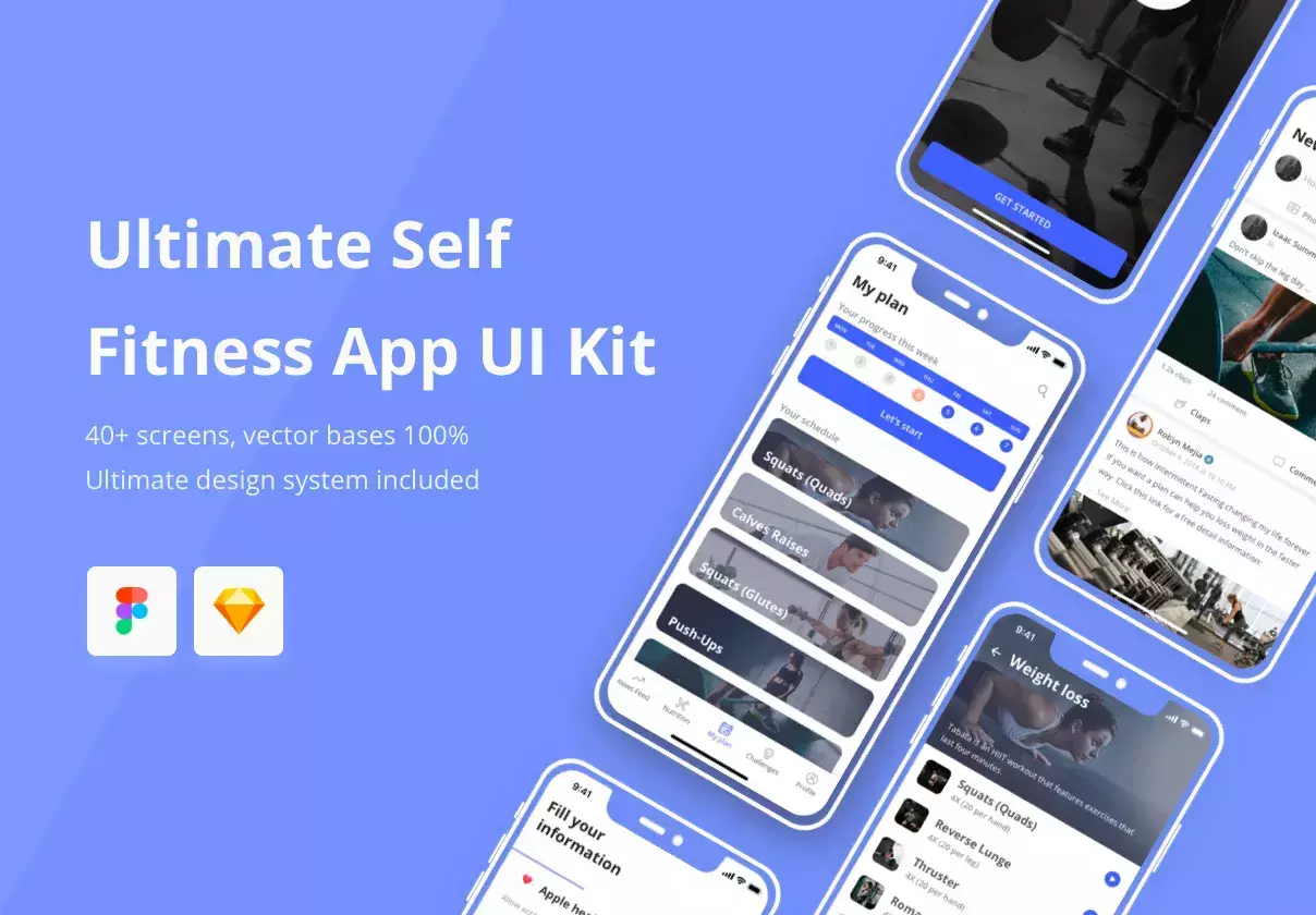 Ultimate Self Fitness App UI Kit