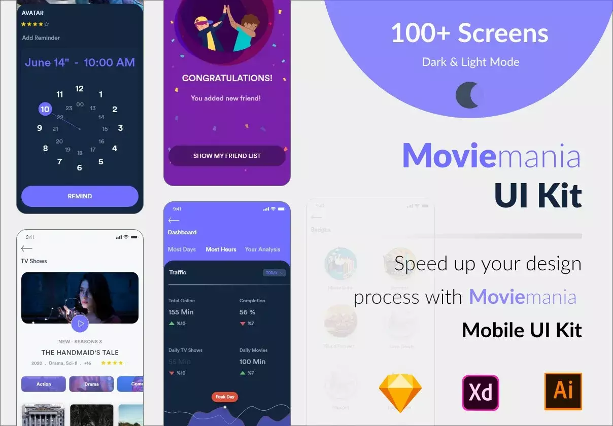 Moviemania App UI Kit