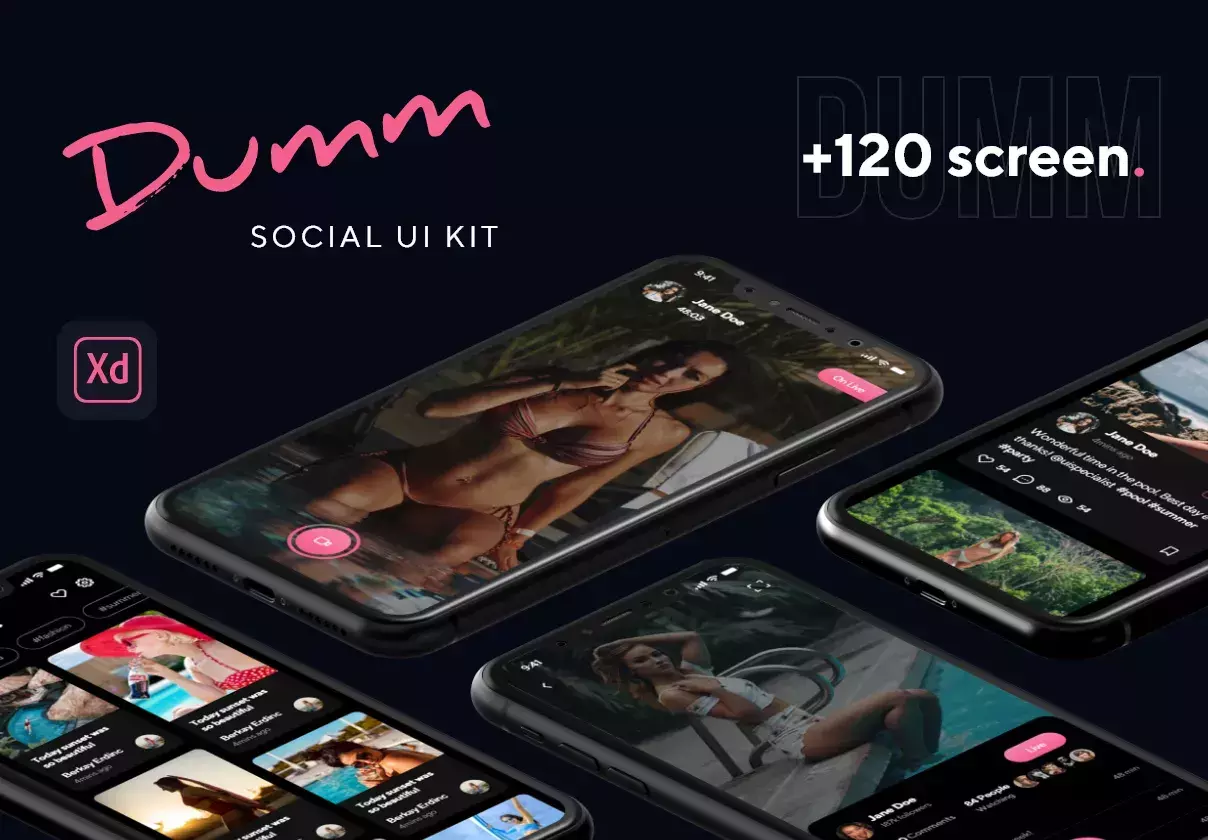 +120 Screen Social UI Kit