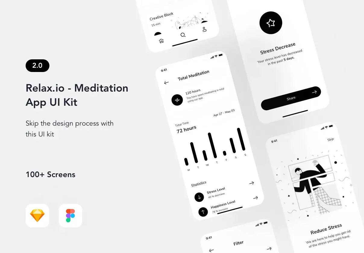 Better and improved version of the Relax.io UI kit