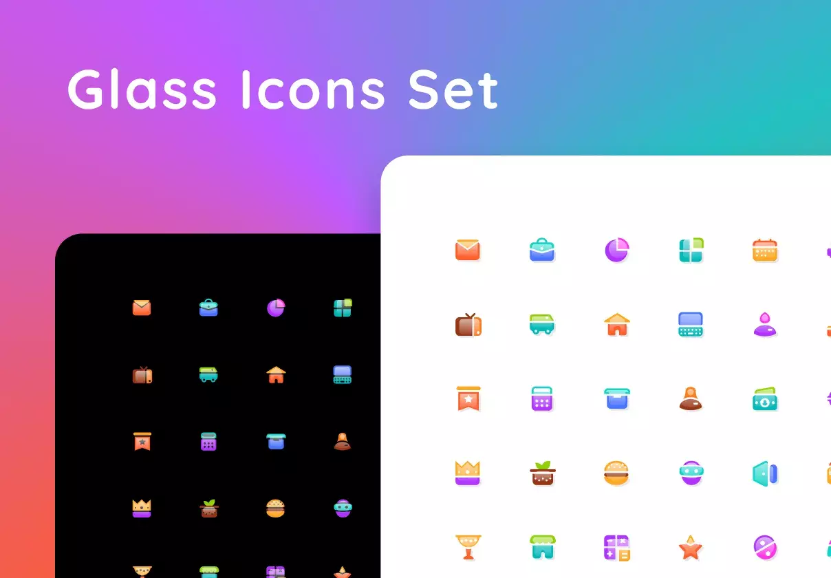 Glass Icons Set