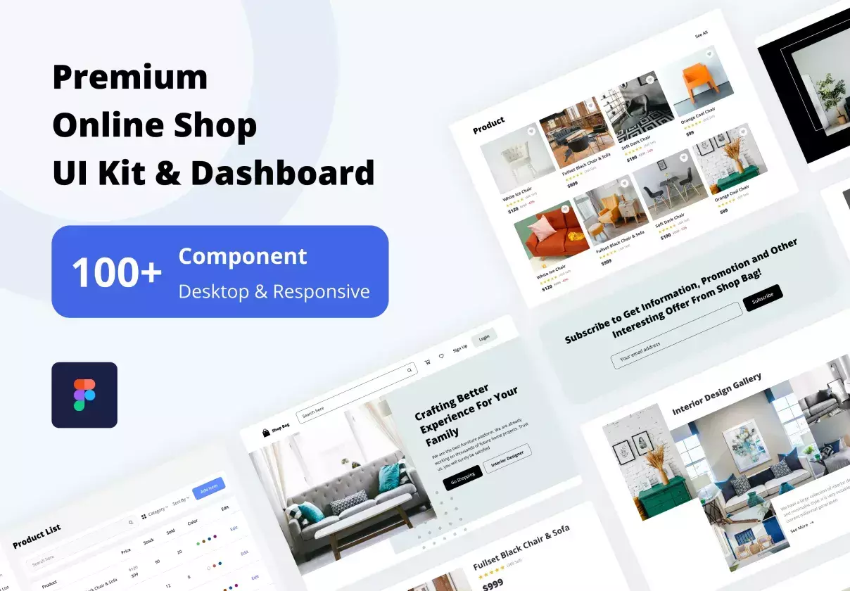 Premium Online Shop UI Kit & Dashboard