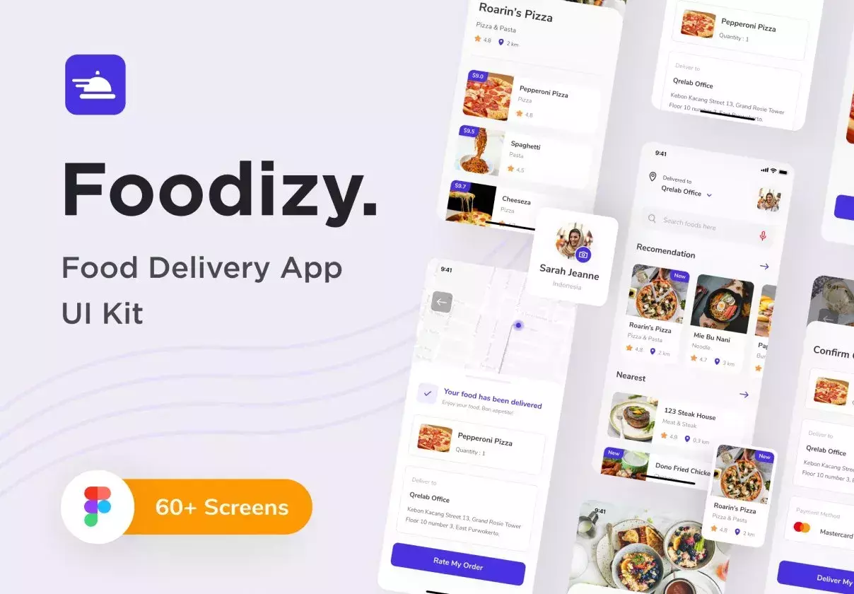 Foodizy - Food Delivery App UI Kit